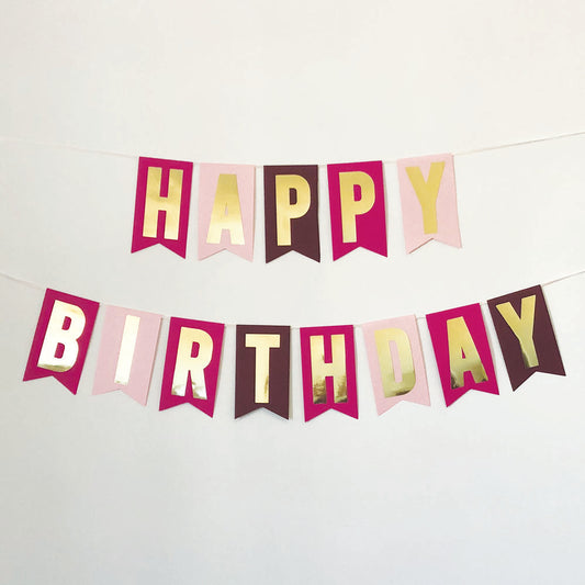 Banner "Happy Birthday" Mixto